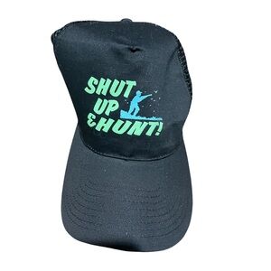 "SHUT UP & HUNT!" Black Mesh Trucker Hat